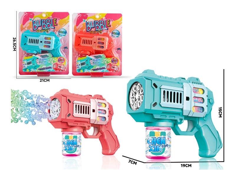 BUBBLE GUN W/LIGHT,2COLOURS - HP1209750