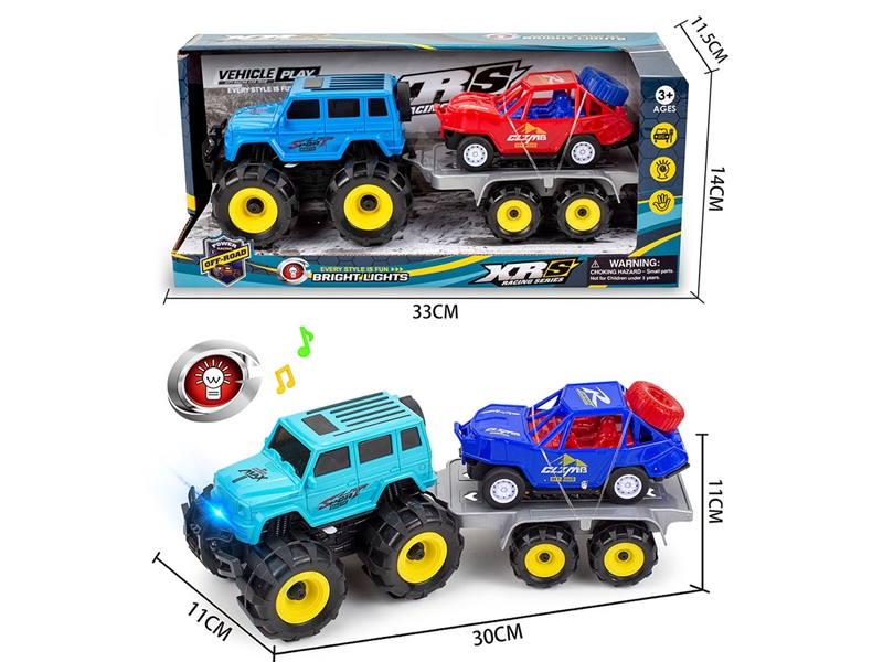 FRCTION CAR W/LIGHT & SOUND，2COLOURS - HP1210553