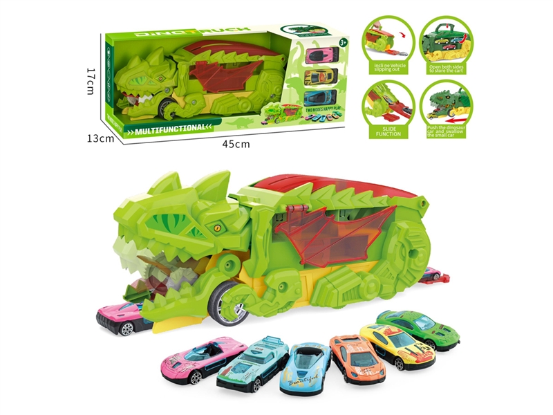 DINOSAUR TRUCK W/FREE WAY DIE-CAST CAR 3PCS - HP1211532