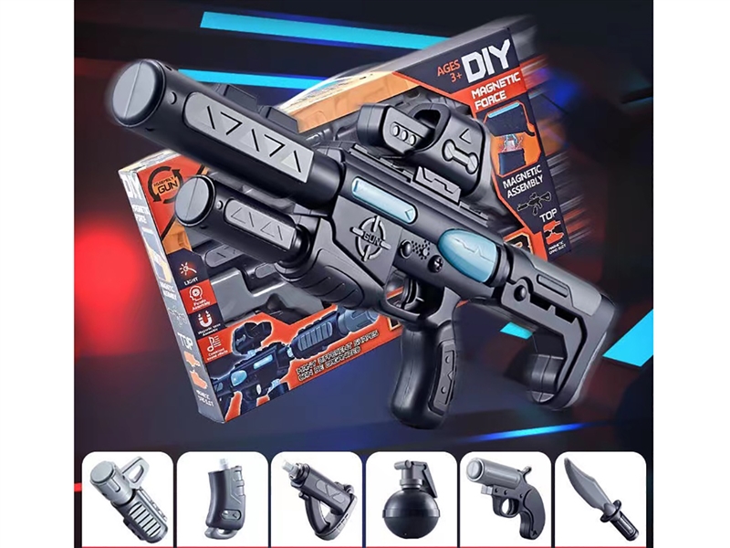 DIIY ASSEMBLY MAGNETIC FORCE GUN W/MUSIC - HP1211600