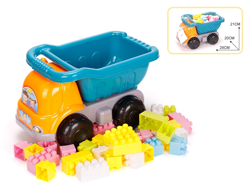 FREE WAY CONSTRUCTION CAR W/BUILDING BLOCKS 35PCS - HP1211797