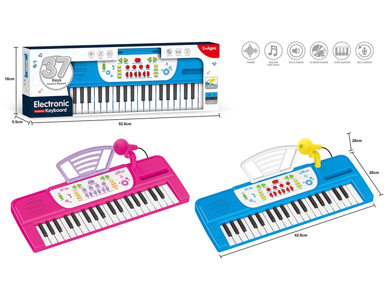 37-KEY ELECTRONIC ORGAN W/MICROPHONE - HP1212208