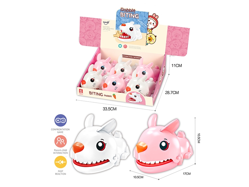 BITING FINGER RABBITS 6PCS/DISPLAY BOX - HP1212227