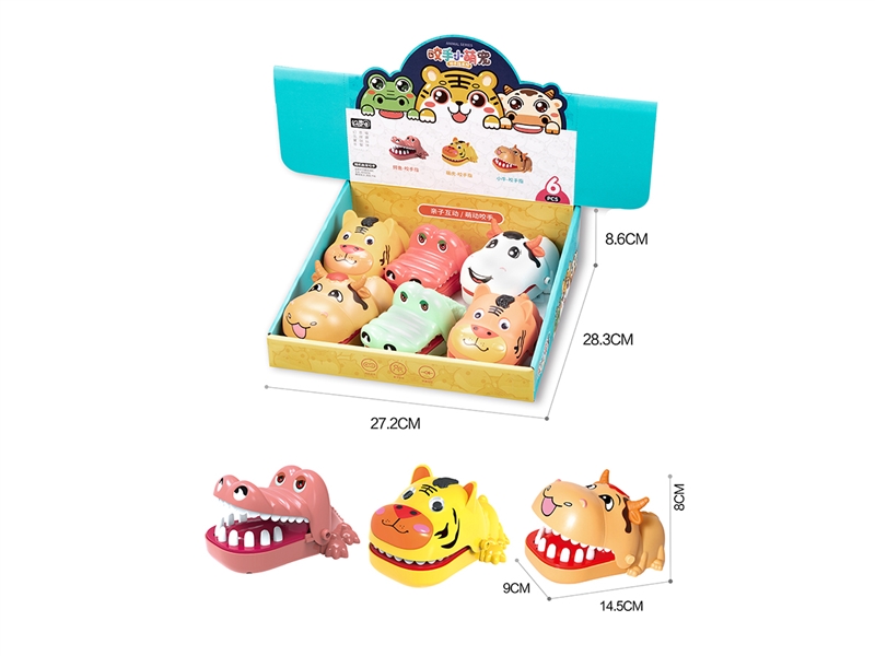BITING FINGER ANIMAL 3 ASST. 6PCS/DISPLAY BOX - HP1212228