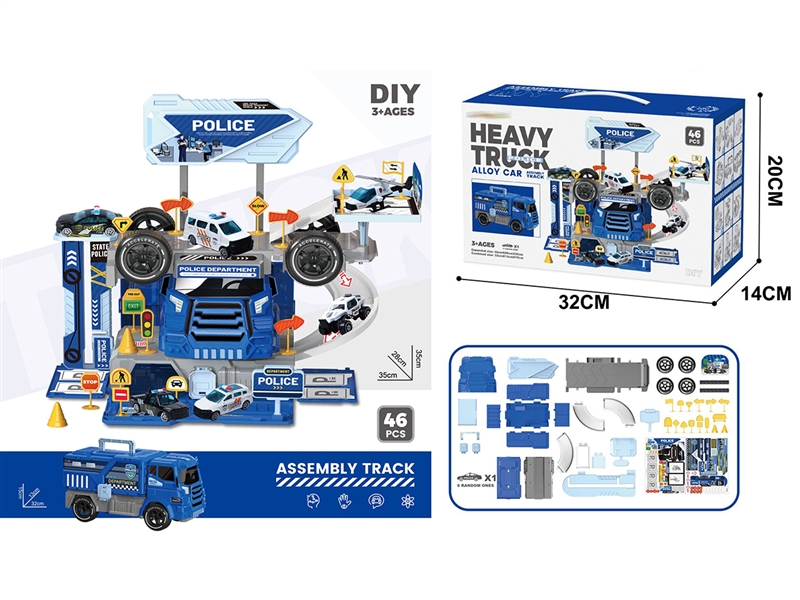 PARKING LOT W/2PCS FREE WAY DIE-CAST CAR - HP1213033
