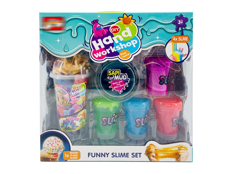 80G SOFT CLAY SET 8PCS CALY+1PCS MANUAL+3PCS CRYSTAL SLIME+3PCS TOOL - HP1213983