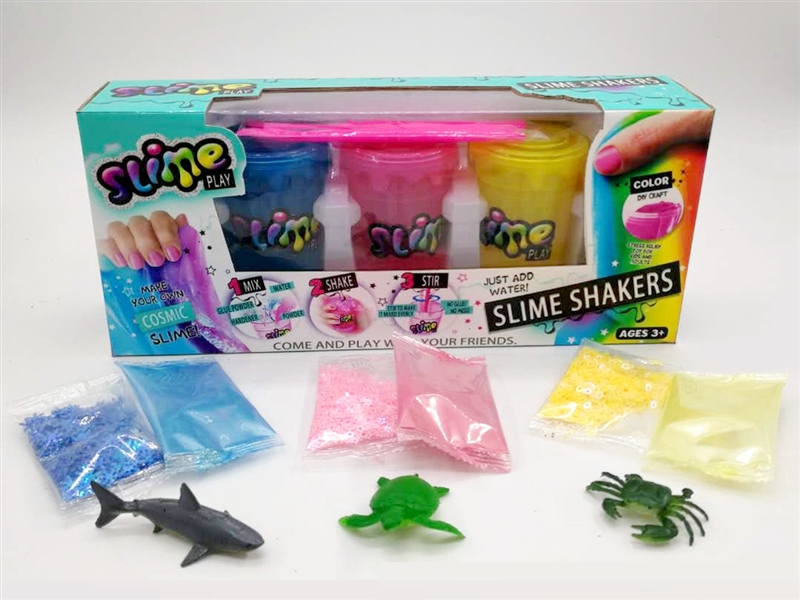 CRYSTAL SLIME+3PCS TOOL+3PCS SEA ANIMALS PLAY DOUGH - HP1213984