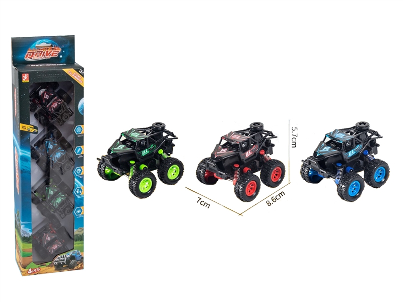 PULL BACK CAR,3COLOURS,4ASST - HP1214028