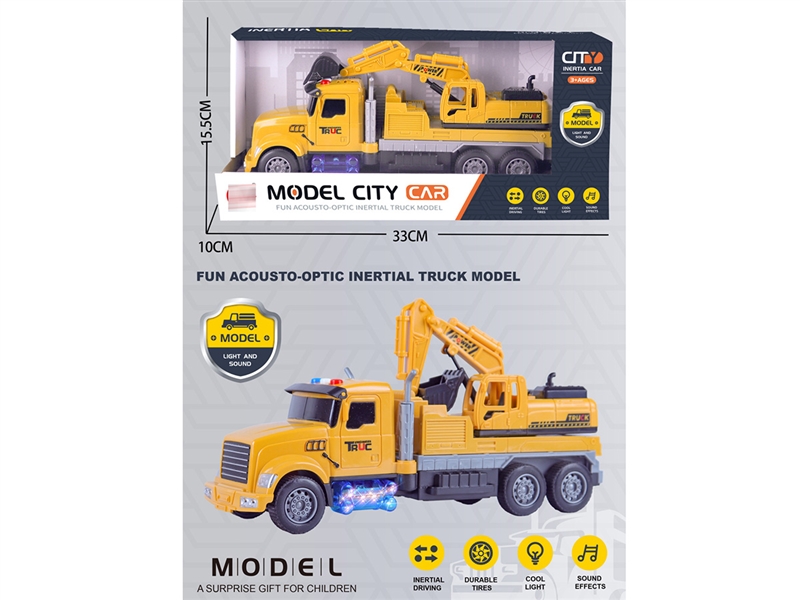 FRICTION TRUCK W/LIGHT & MUSIC - HP1215042