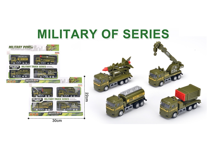 PULL BACK MILITARY CAR 4PCS,2ASST - HP1215253