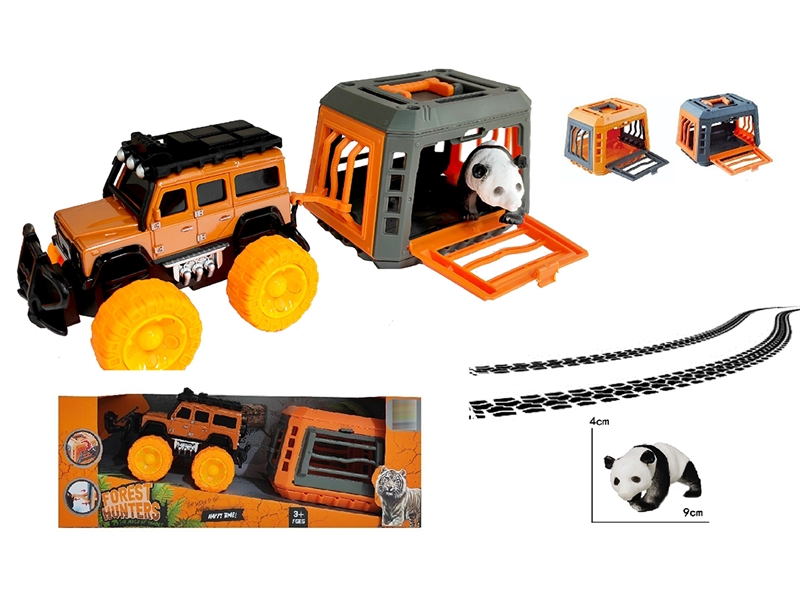 1:43 FRICTION CAR W/CAGE & PANDA - HP1216247