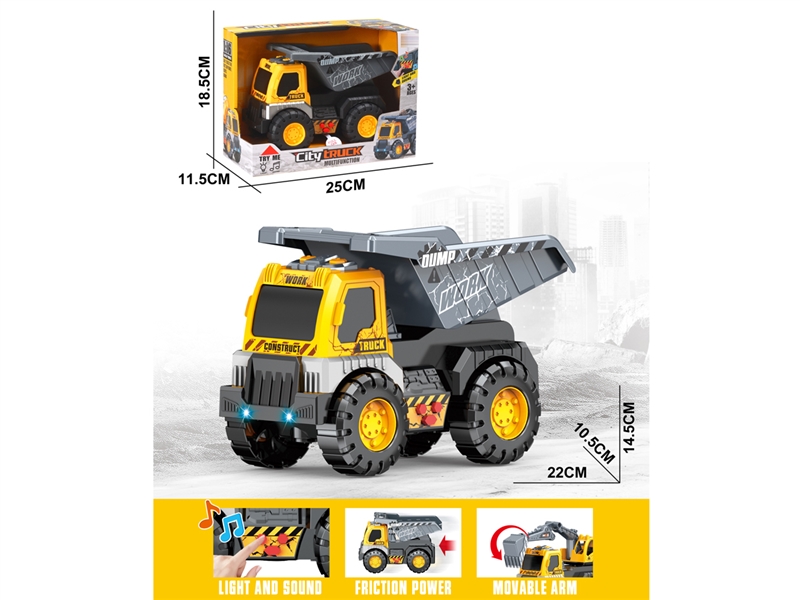 FRICTION TRUCK W/LIGHT & SOUND (INCLUDED BATTERY) - HP1216570