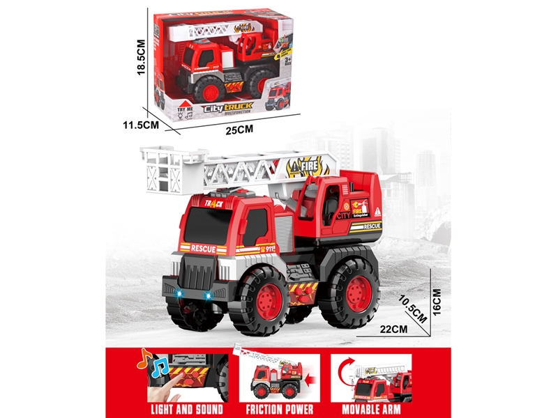 FRICTION TRUCK W/LIGHT & SOUND (INCLUDED BATTERY) - HP1216574