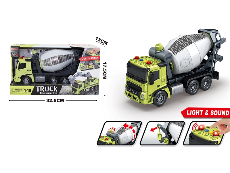 1:16 FRICTION CONSTRUCTION TRUCK W/LIGHT & SOUND - HP1216610
