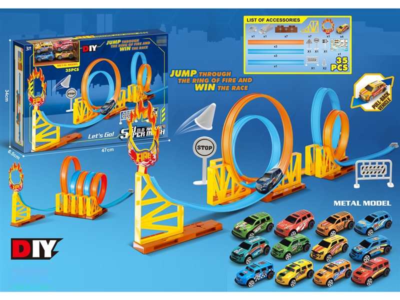 PULL BACK TRACK SET 35 PCS - HP1216690