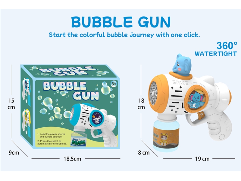 BUBBLE GUN W/LIGHT - HP1216786