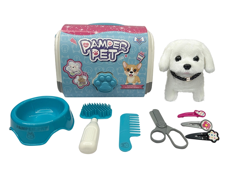 B/O PLUSH PET W/CAGE & DOCTOR SET,2COLOURS(NOT INCLUDED BATTERY) - HP1216914
