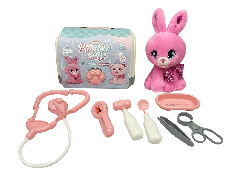 B/O PLUSH PET W/CAGE & DOCTOR SET,2ASST(NOT INCLUDED BATTERY) - HP1216915