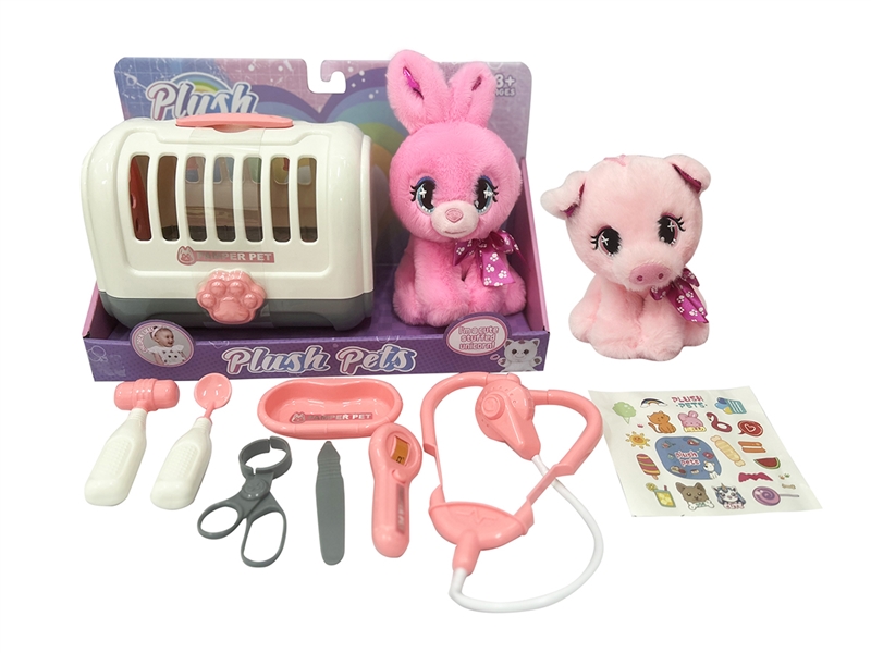 B/O PLUSH PET W/CAGE & DOCTOR SET,2ASST(NOT INCLUDED BATTERY) - HP1216916