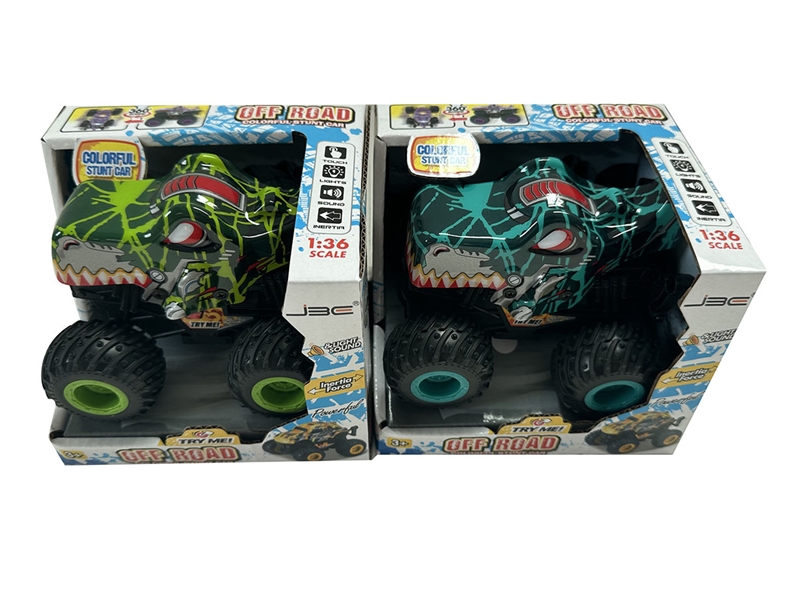 FRICTION STUNT CAR W/LIGHT & SOUND，2COLORS - HP1217548