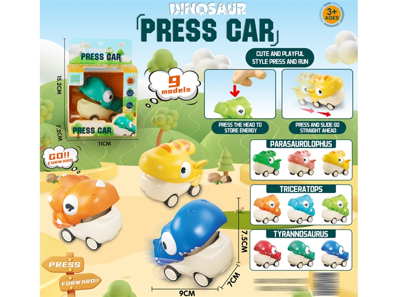 PRESS & GO DINOSAUR CAR - HP1217715