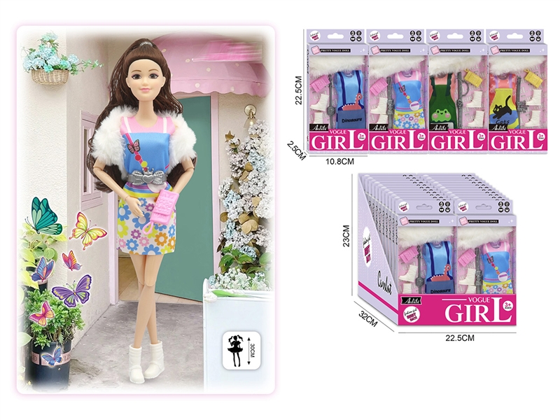 DOLLS CLOTHING 4ASST,24PCS/DISPLAY BOX - HP1217892
