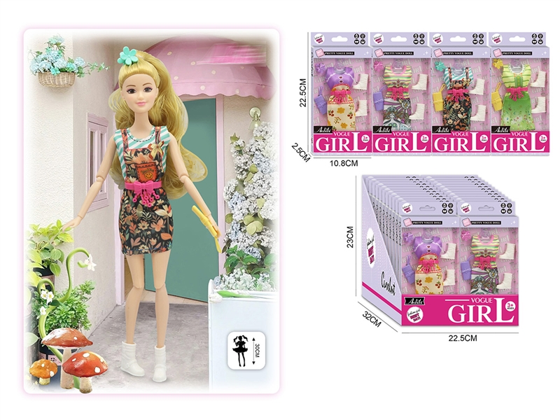 DOLLS CLOTHING 4ASST,24PCS/DISPLAY BOX - HP1217893
