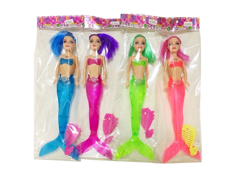 9“MERMAID DOLL W/LIGHT INCLUDED 2*AG3 4 COLORS - HP1218439