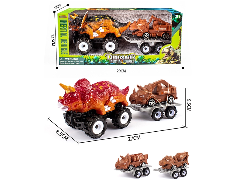 FRCTION DINOSAUR CAR W/PULLL BACK CAR ,2COLOURS - HP1218790