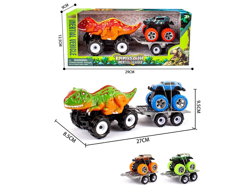 FRCTION DINOSAUR CAR W/PULLL BACK CAR ,2COLOURS - HP1218797