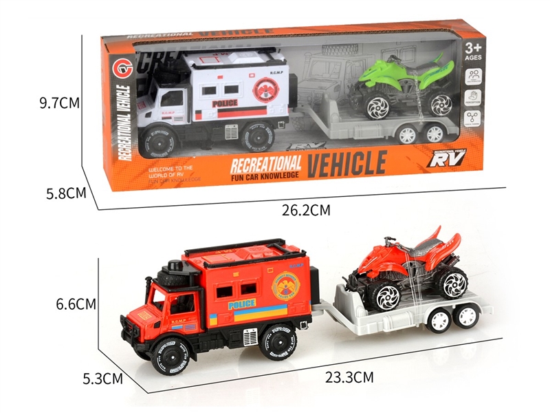 FRICTION CAR W/FREE WAY MOTORCYCLE - HP1219330