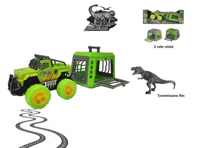 FRICTION CAR W/CAGE & DINOSAUR - HP1219866