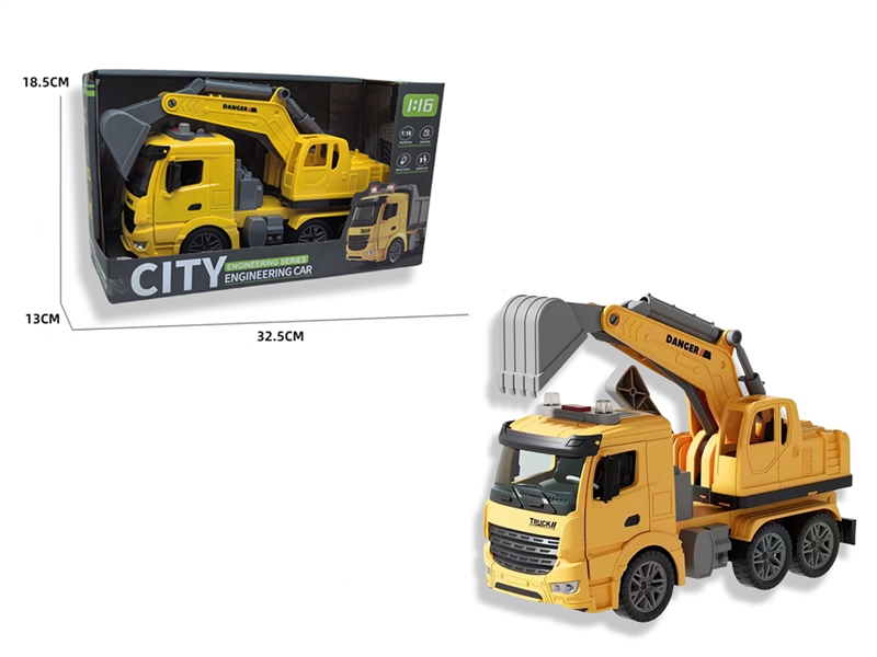 FRICTION TRUCK W/LIGHT & MUSIC & CAN OPEN THE DOOR（INCLUDED BATTERY） - HP1220019