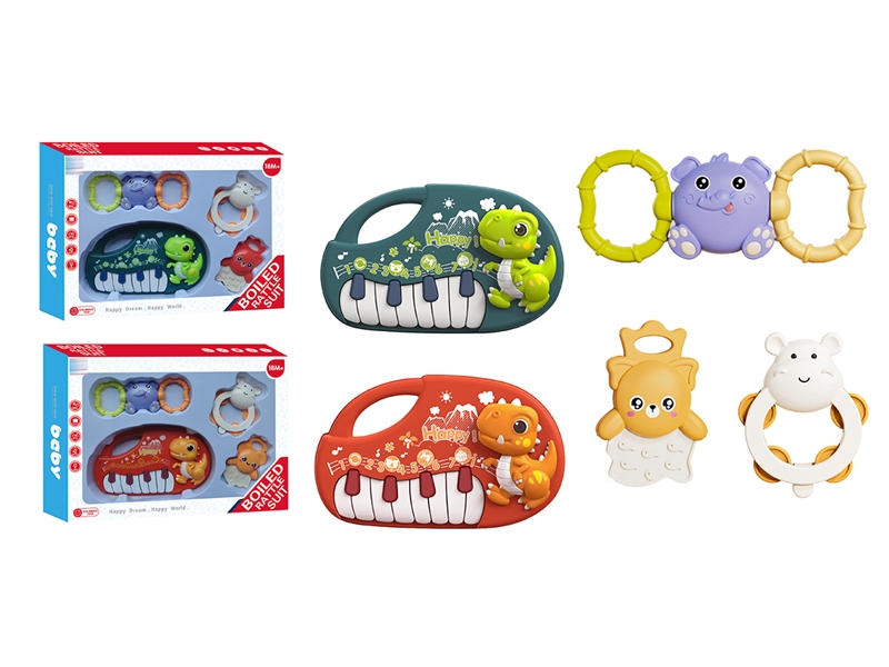 ELECTRONIC ORGAN W/BABY RATTLE 3PCS,2COLOURS - HP1220853