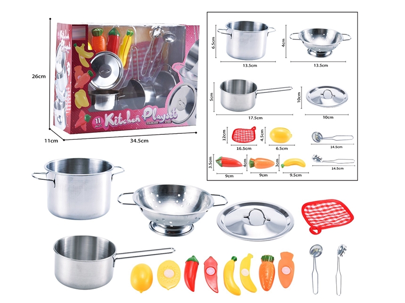 STAINLESS STEEL KITCHEN SET 11PCS - HP1221534