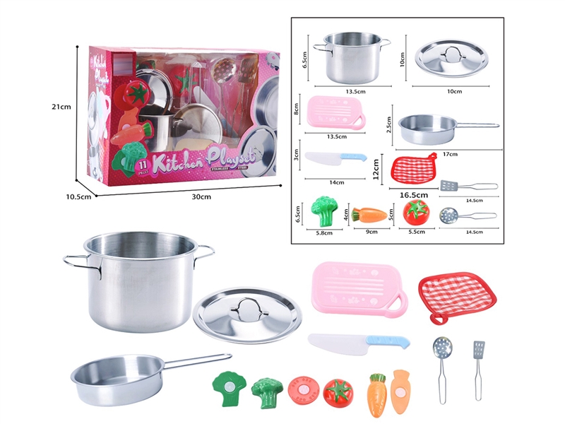 STAINLESS STEEL KITCHEN SET 11PCS - HP1221535