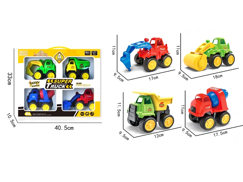 FREE WAY CONSTRUCTION TRUCK 4PCS - HP1221536