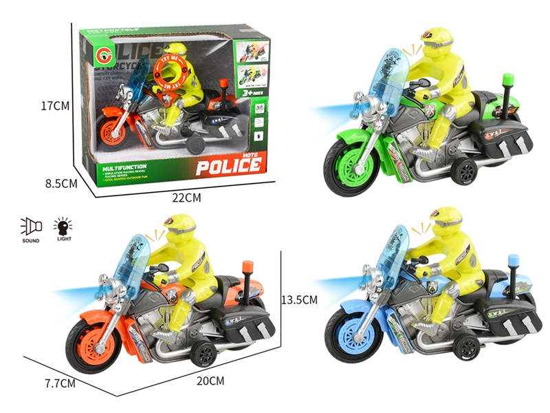 FRICTION MOTORCYCLE W/LIGHT & SOUND,3COLOURS - HP1221642