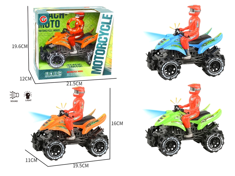 FRICTION MOTORCYCLE W/LIGHT & SOUND,3COLOURS - HP1221643