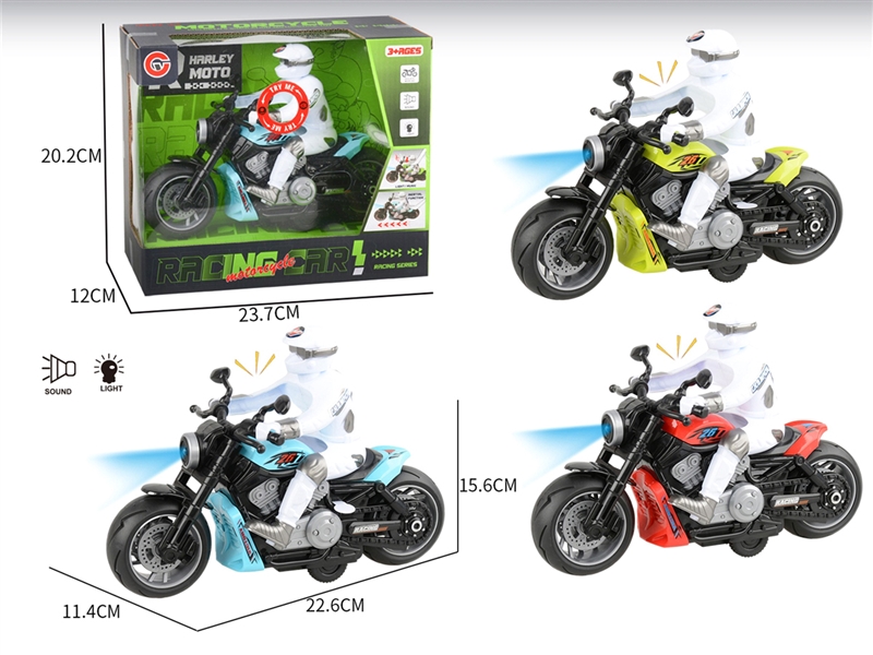 FRICTION MOTORCYCLE W/LIGHT & SOUND,3COLOURS - HP1221644