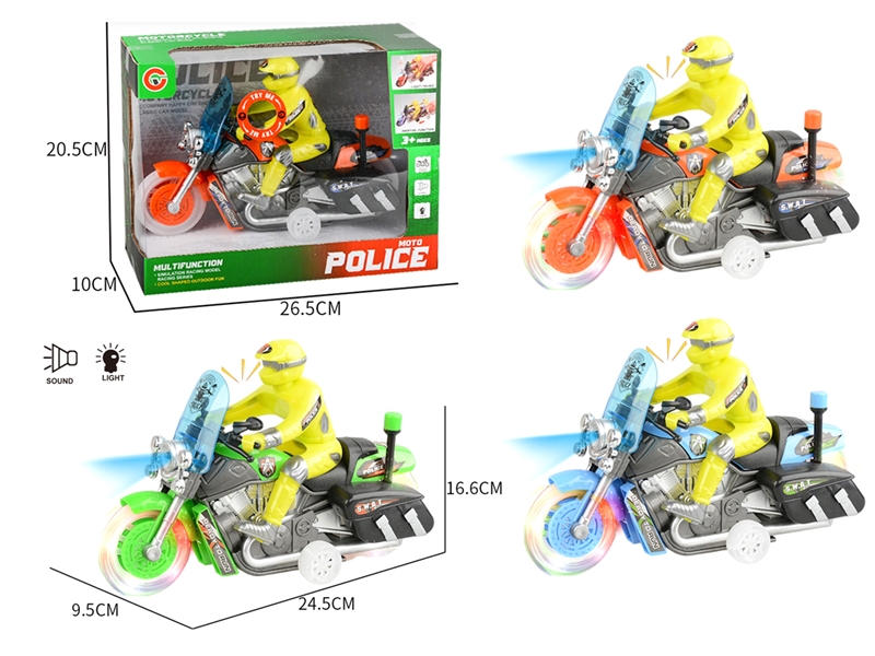FRICTION MOTORCYCLE W/LIGHT & SOUND,3COLOURS - HP1221645