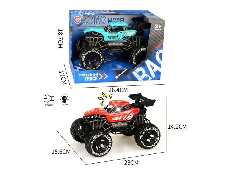 FRICTION CAR W/LIGHT & SOUND,2COLOURS - HP1221657