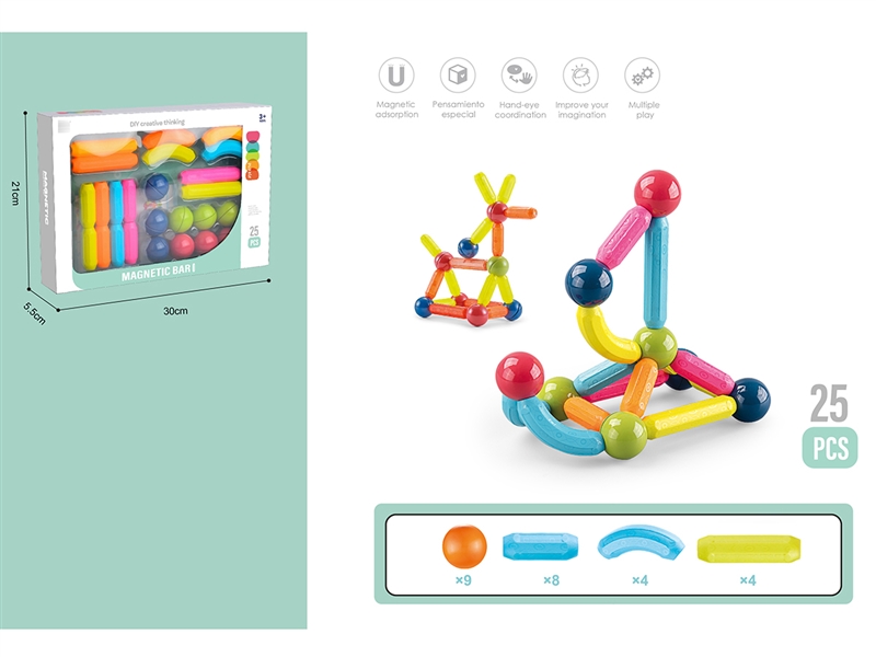 MAGNETIC BUILDING BLOCKS 25PCS - HP1221910