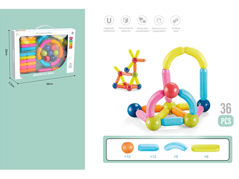 MAGNETIC BUILDING BLOCKS 36PCS - HP1221911