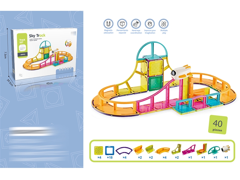 MAGNETIC BUILDING BLOCKS 40PCS - HP1221912