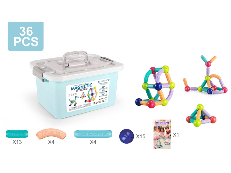 MAGNETIC BUILDING BLOCKS 36PCS - HP1221939