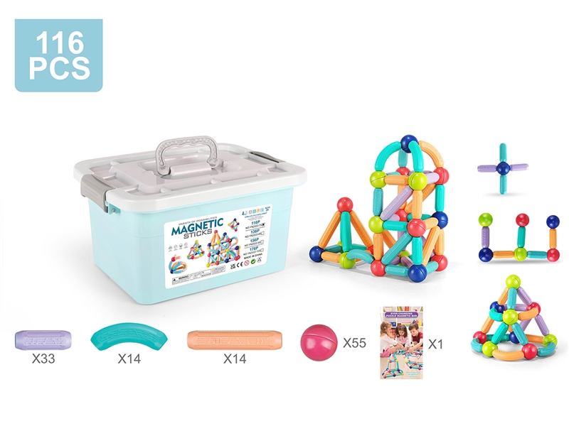MAGNETIC BUILDING BLOCKS 116PCS - HP1221942