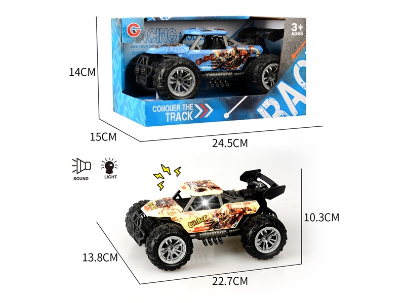 FRICTION CAR W/LIGHT & SOUND , 2COLORS - HP1222129