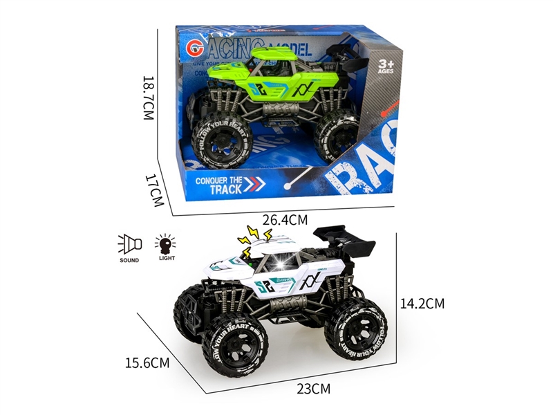 FRICTION CAR W/LIGHT & SOUND , 2COLORS - HP1222132