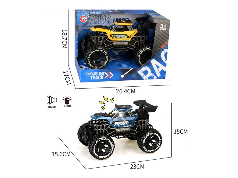 FRICTION CAR W/LIGHT & SOUND , 2COLORS - HP1222133
